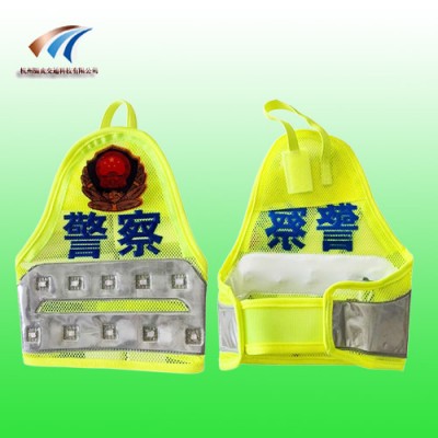 路面执勤发光袖标 led发光袖标 反光袖标图片