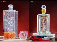 广西龙瓶生产公司|宏艺玻璃制品公司厂家订购内置酒瓶
