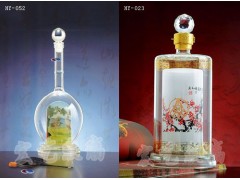 福建龙瓶厂家-宏艺玻璃制品公司厂价供应内画酒瓶